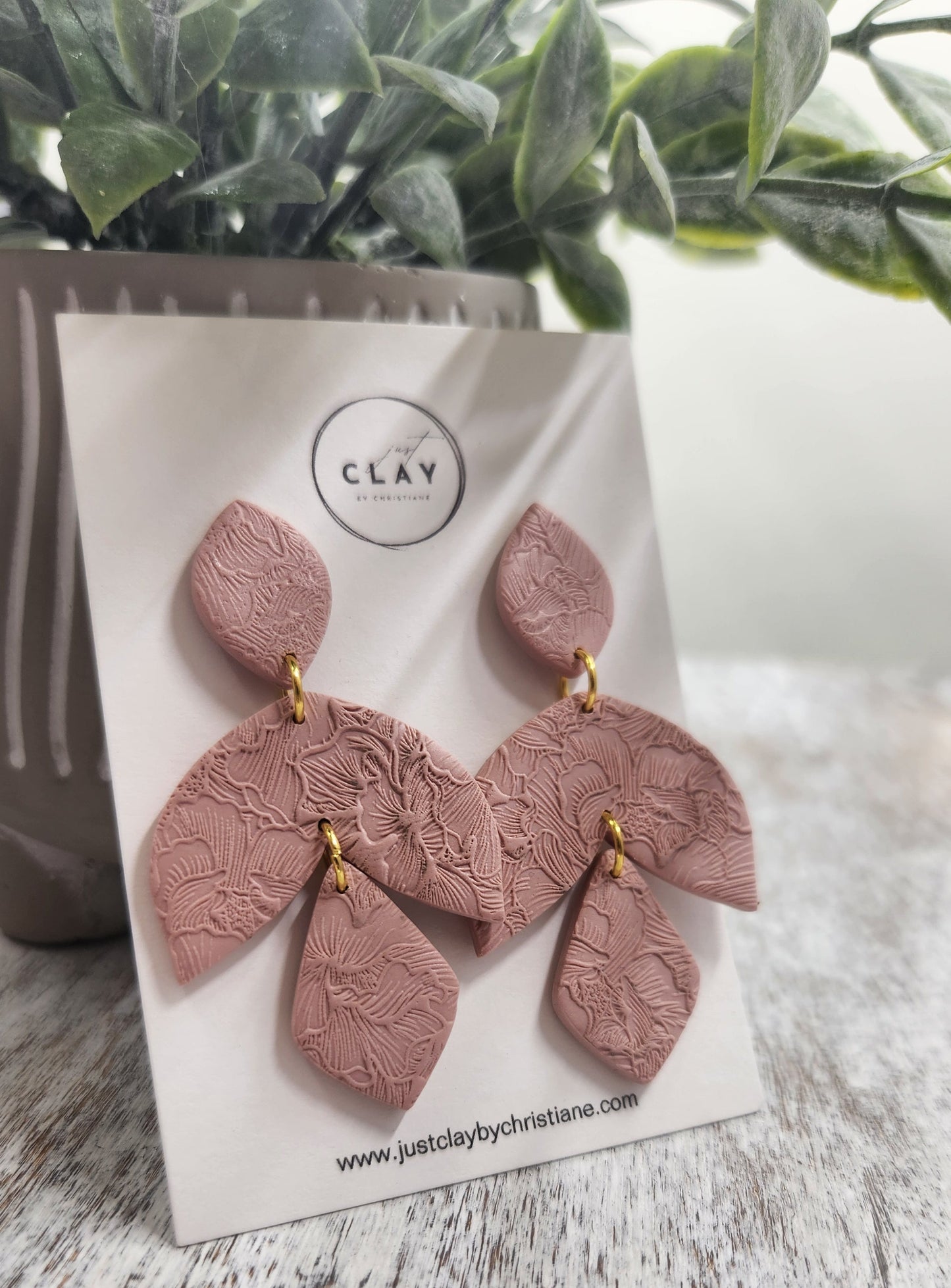 Statement Dangles | rosè blush