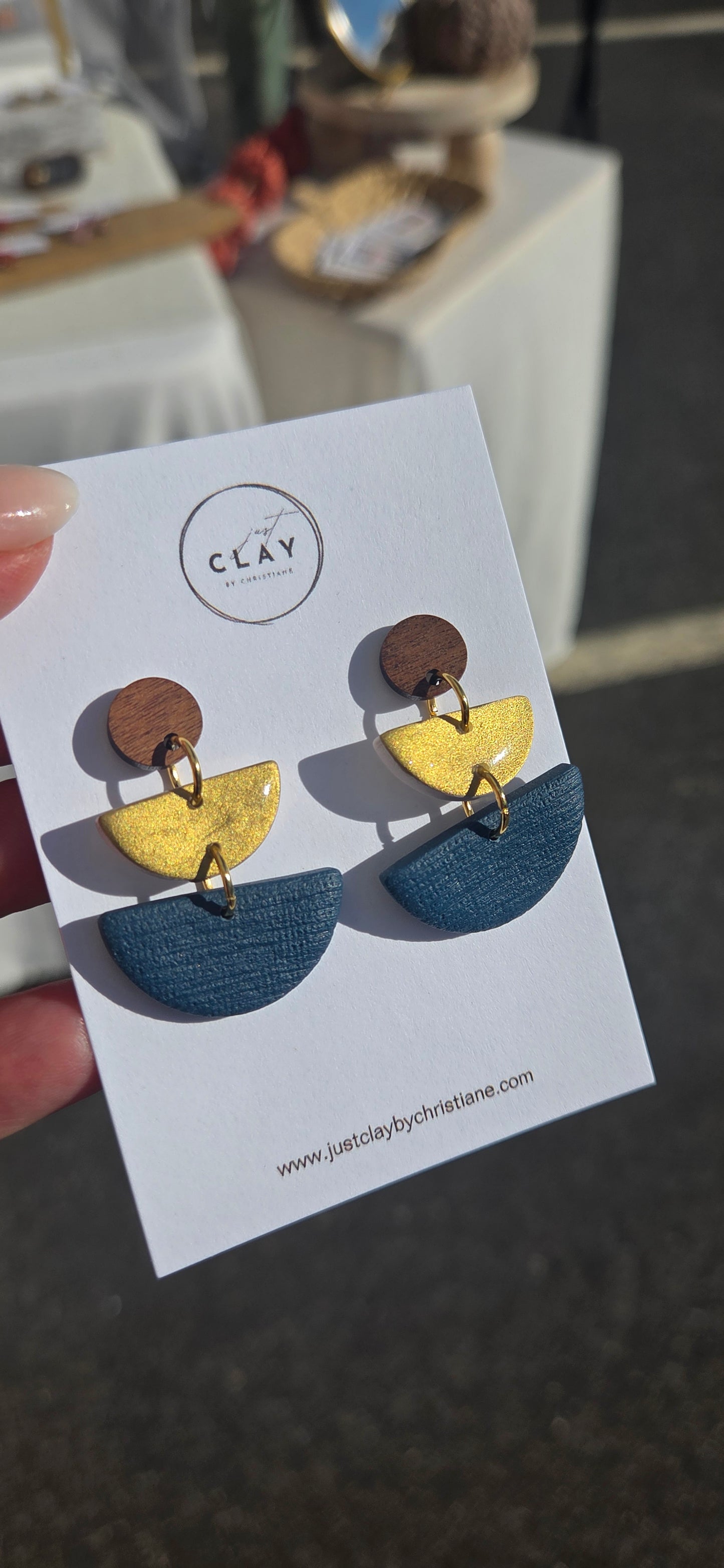 Tiered Dangles | Wood stud