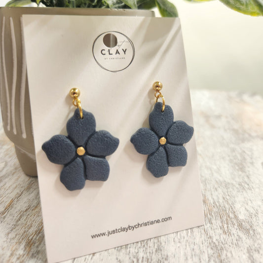 Cute Flower Dangles | navy blue