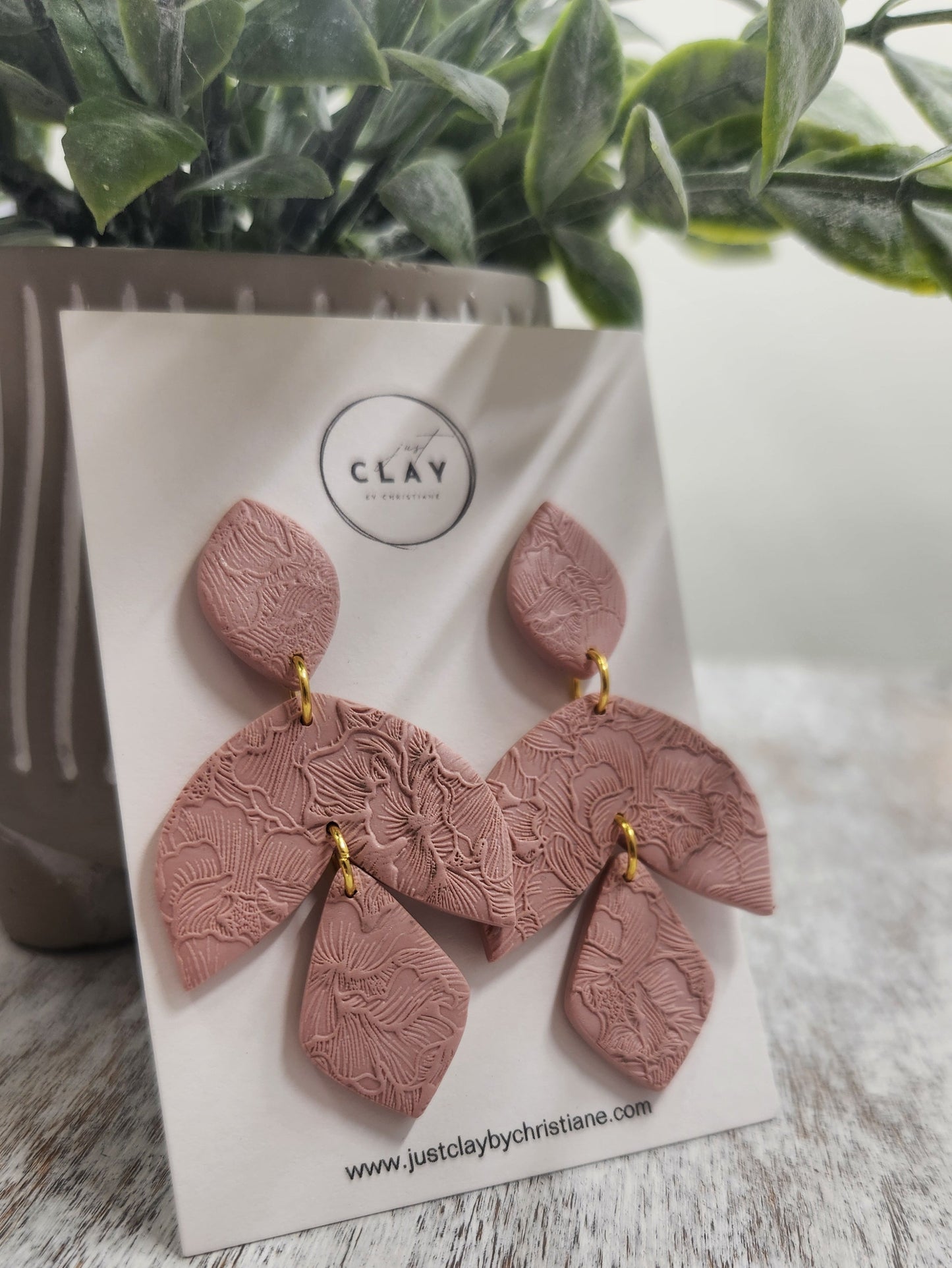 Statement Dangles | rosè blush