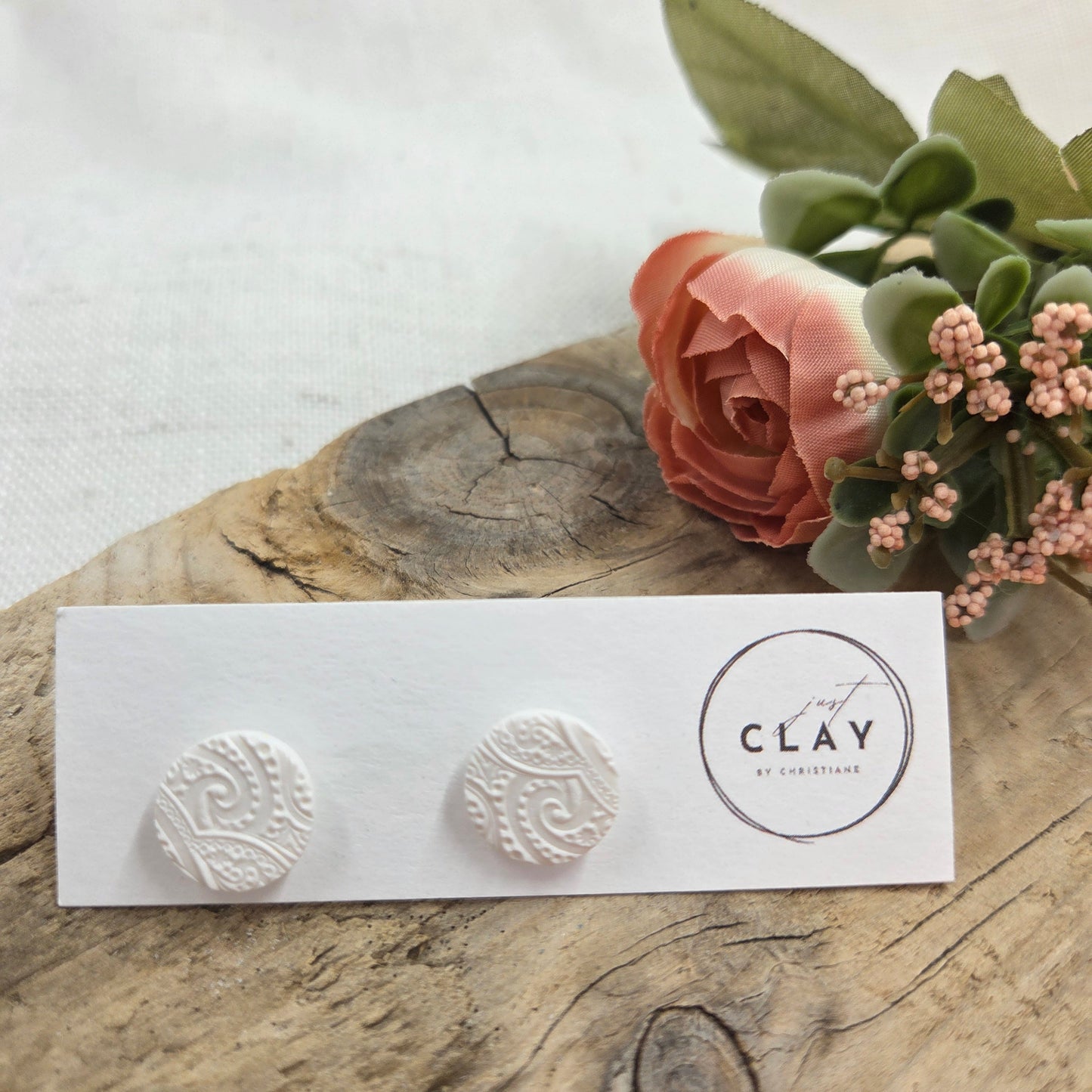 White Studs | textured