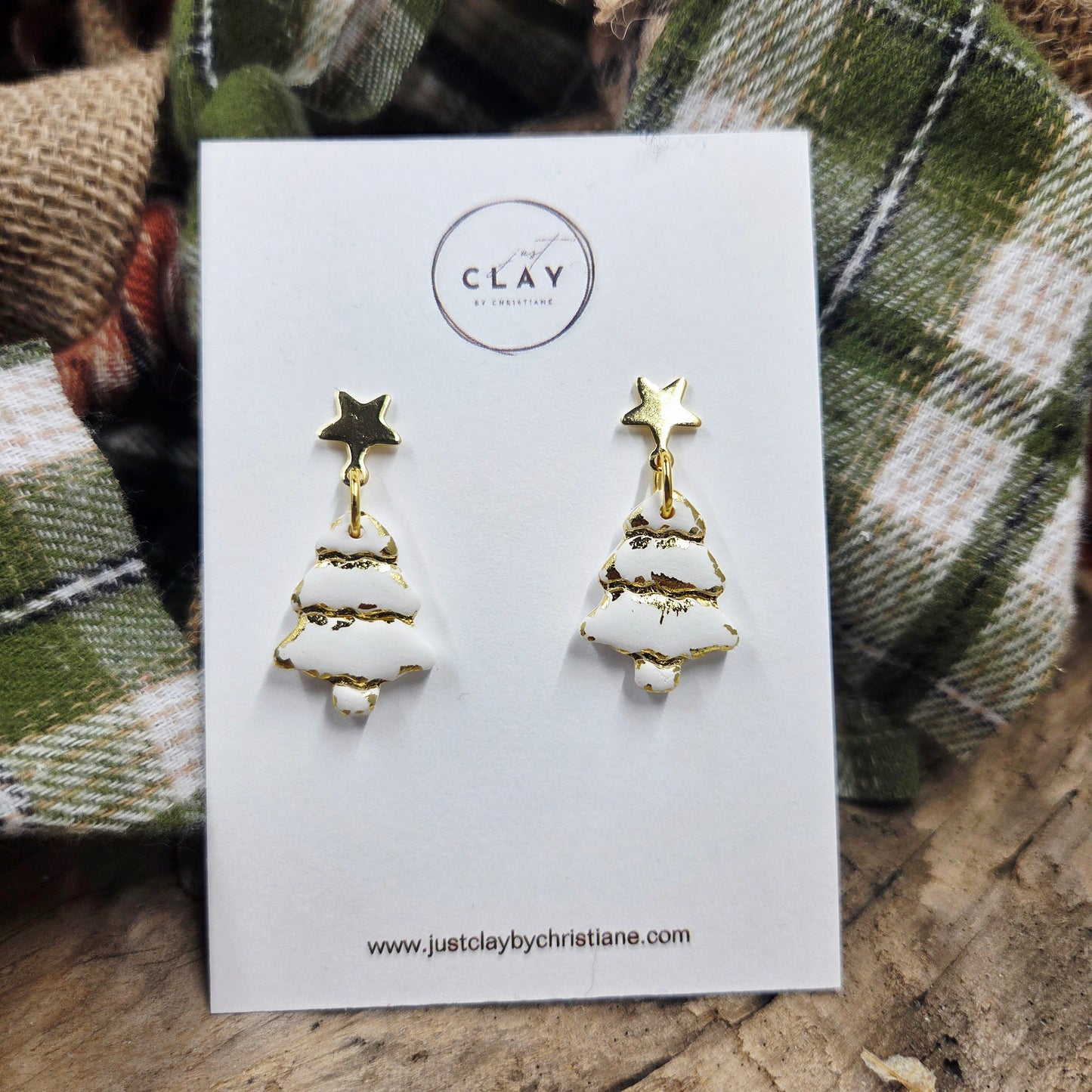 Tree Dangles | white |handmade | polymer clay