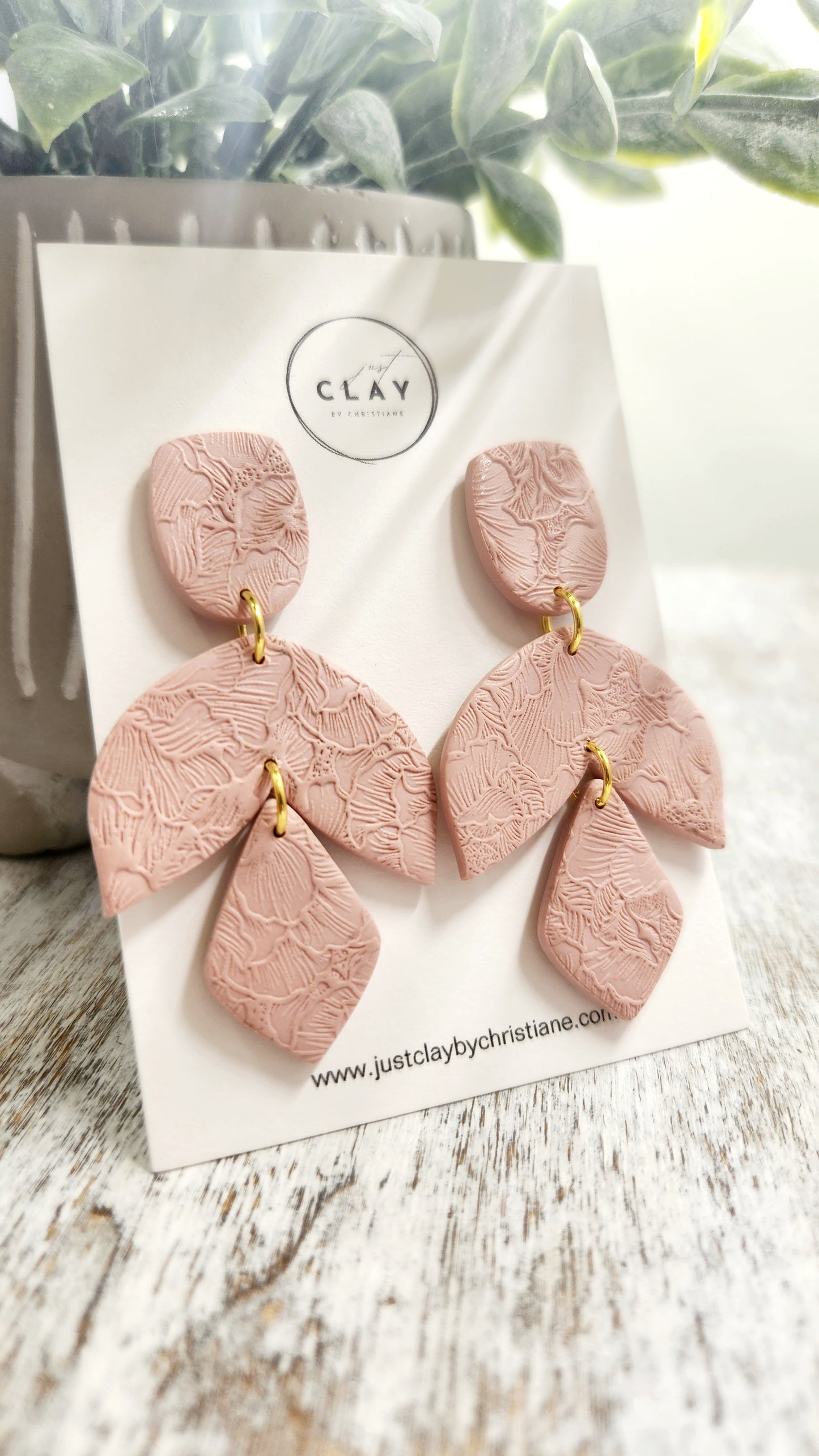 Statement Dangles | rosè blush