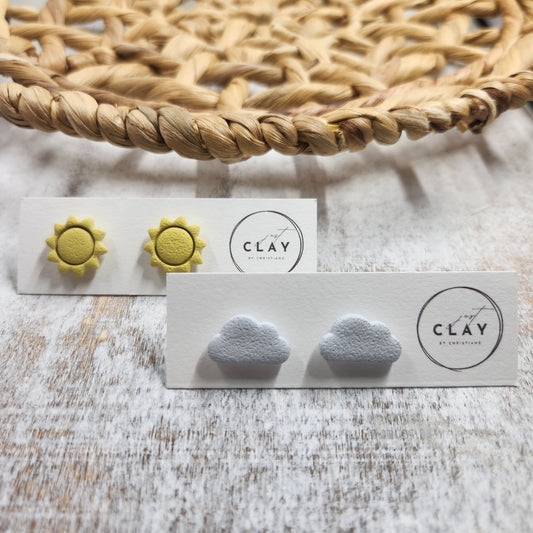 Sun and Cloud Studs