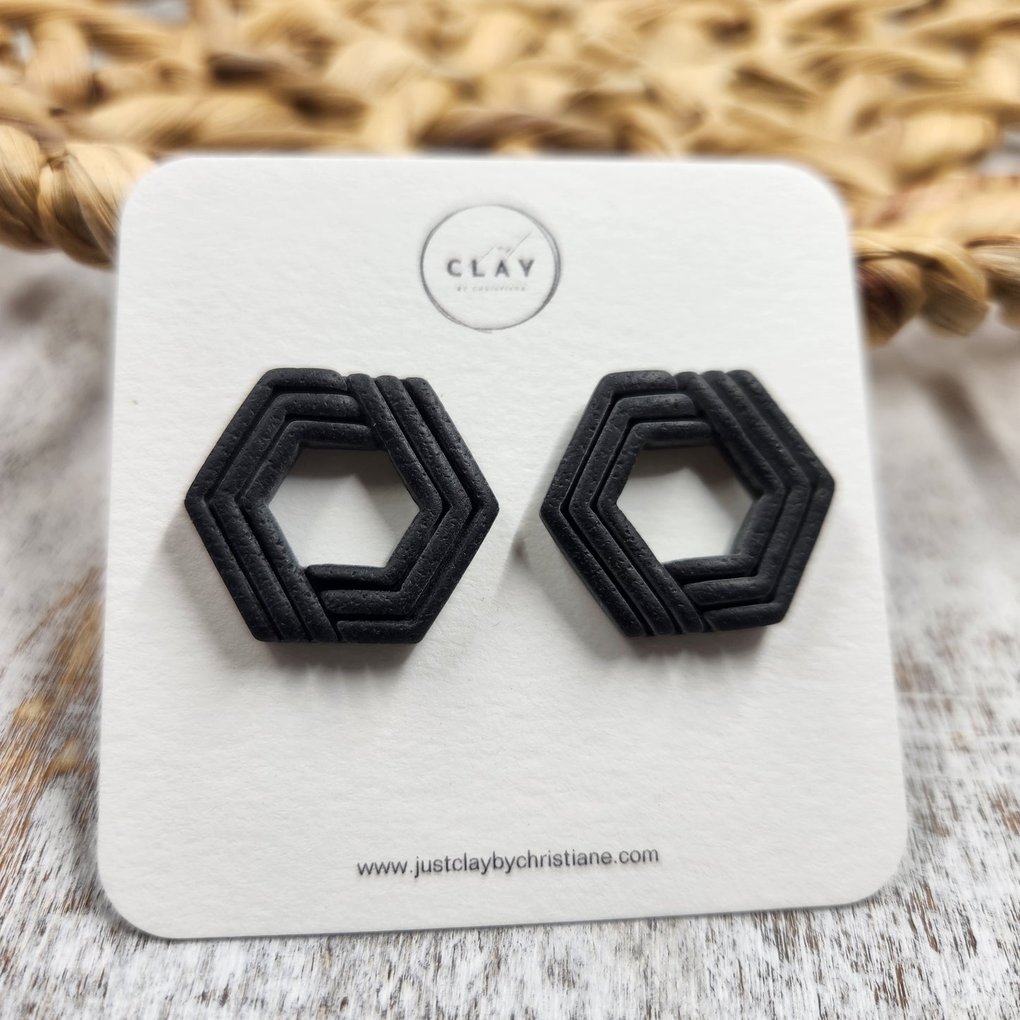 Hexagon Statement Stud