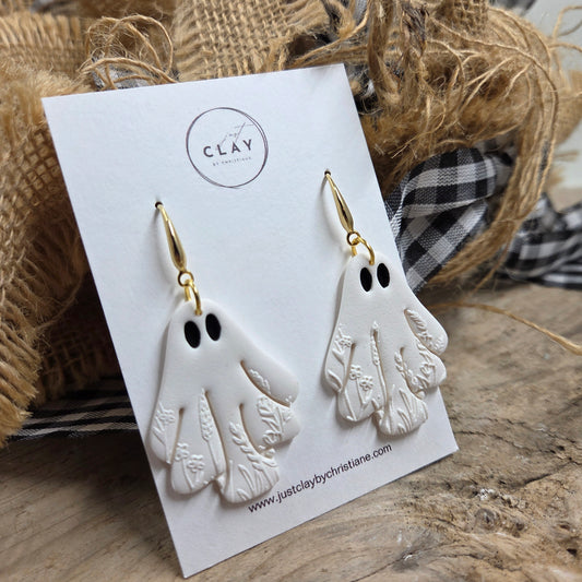 Ghost Dangles | white flower texture