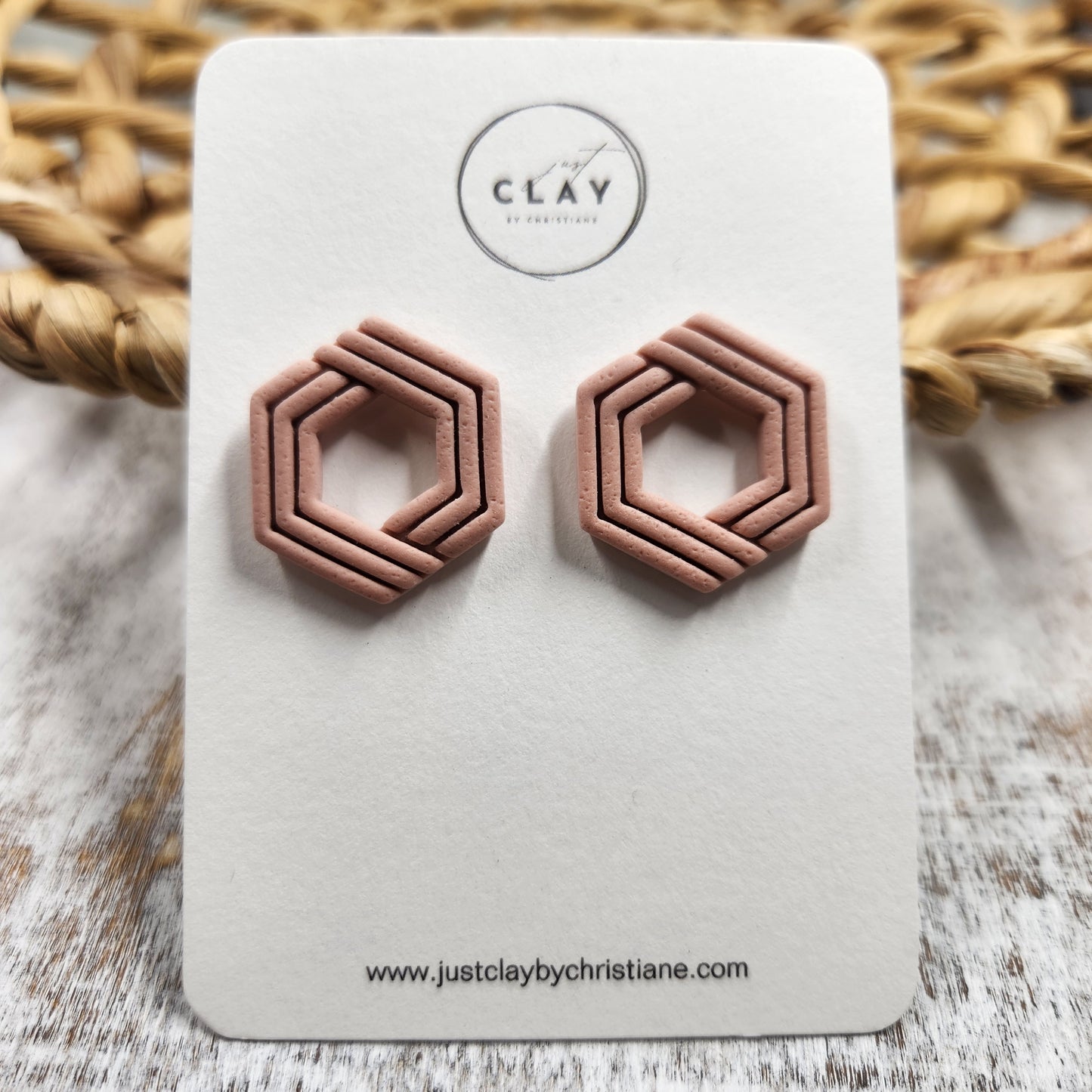 Hexagon Statement Stud