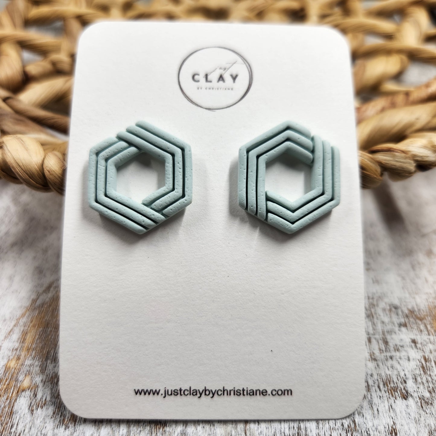 Hexagon Statement Stud