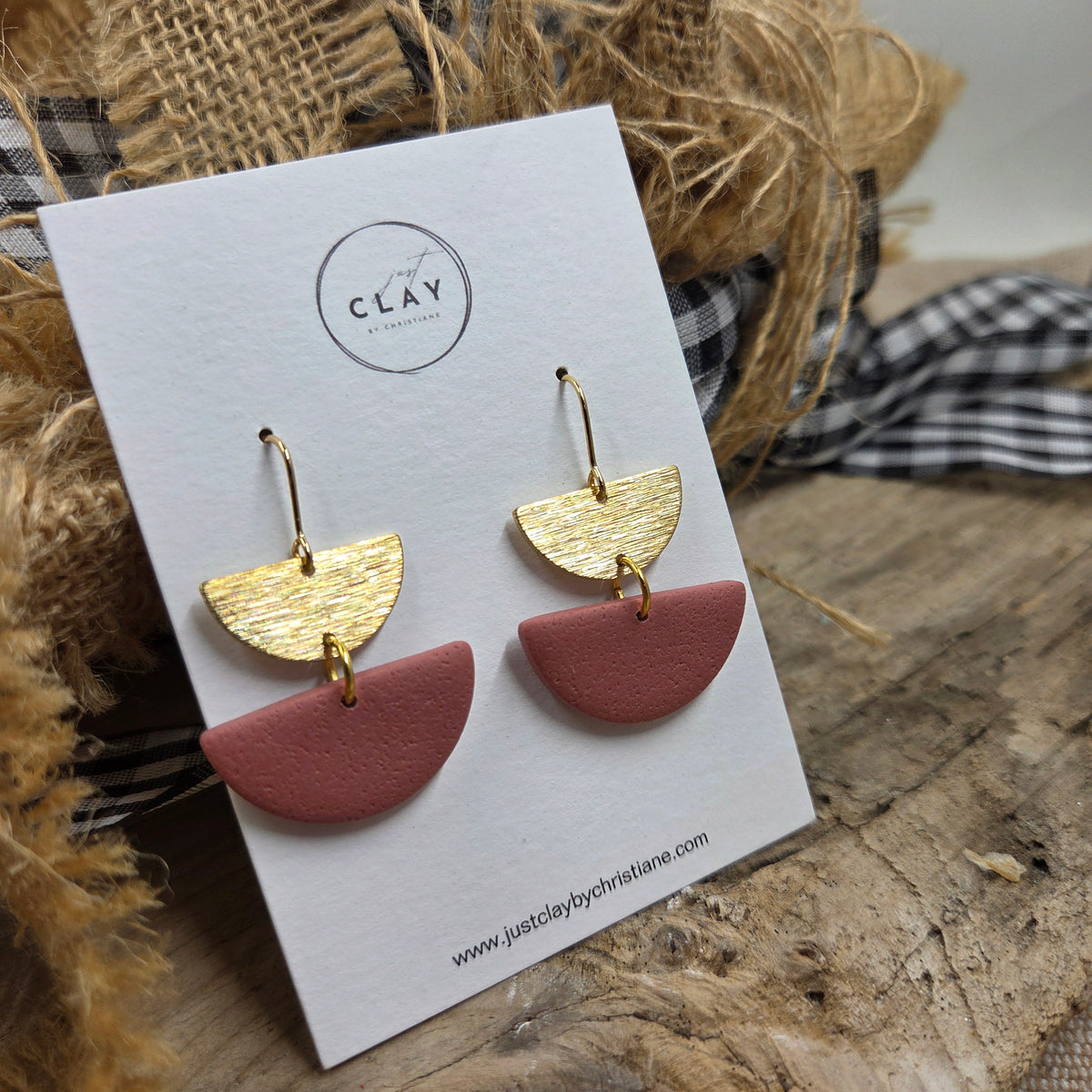 Tiered Dangles | gold accent, burnt umber
