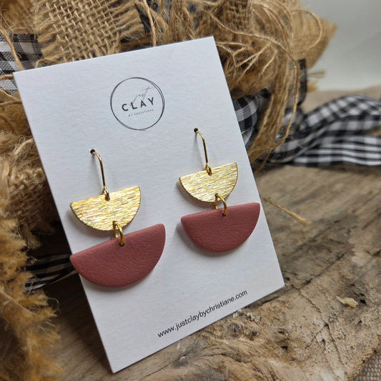 Tiered Dangles | gold accent, burnt umber