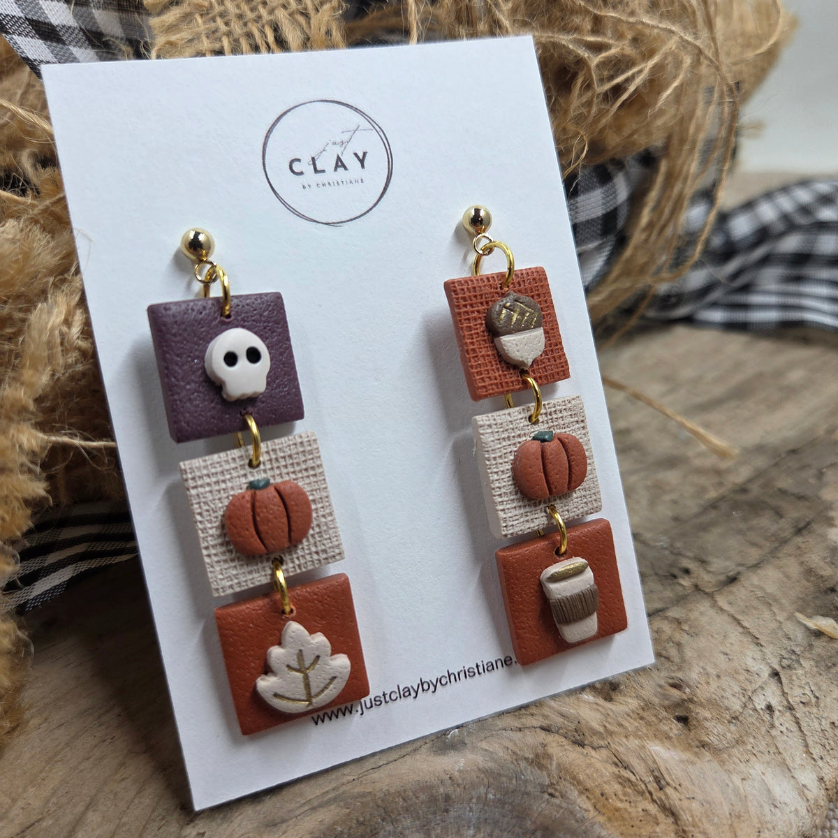 Cute Autumn Tile Dangles | various styles