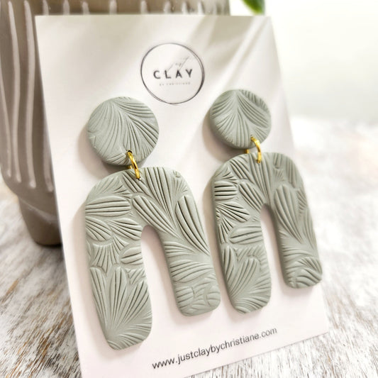 Statement Dangles | sage green