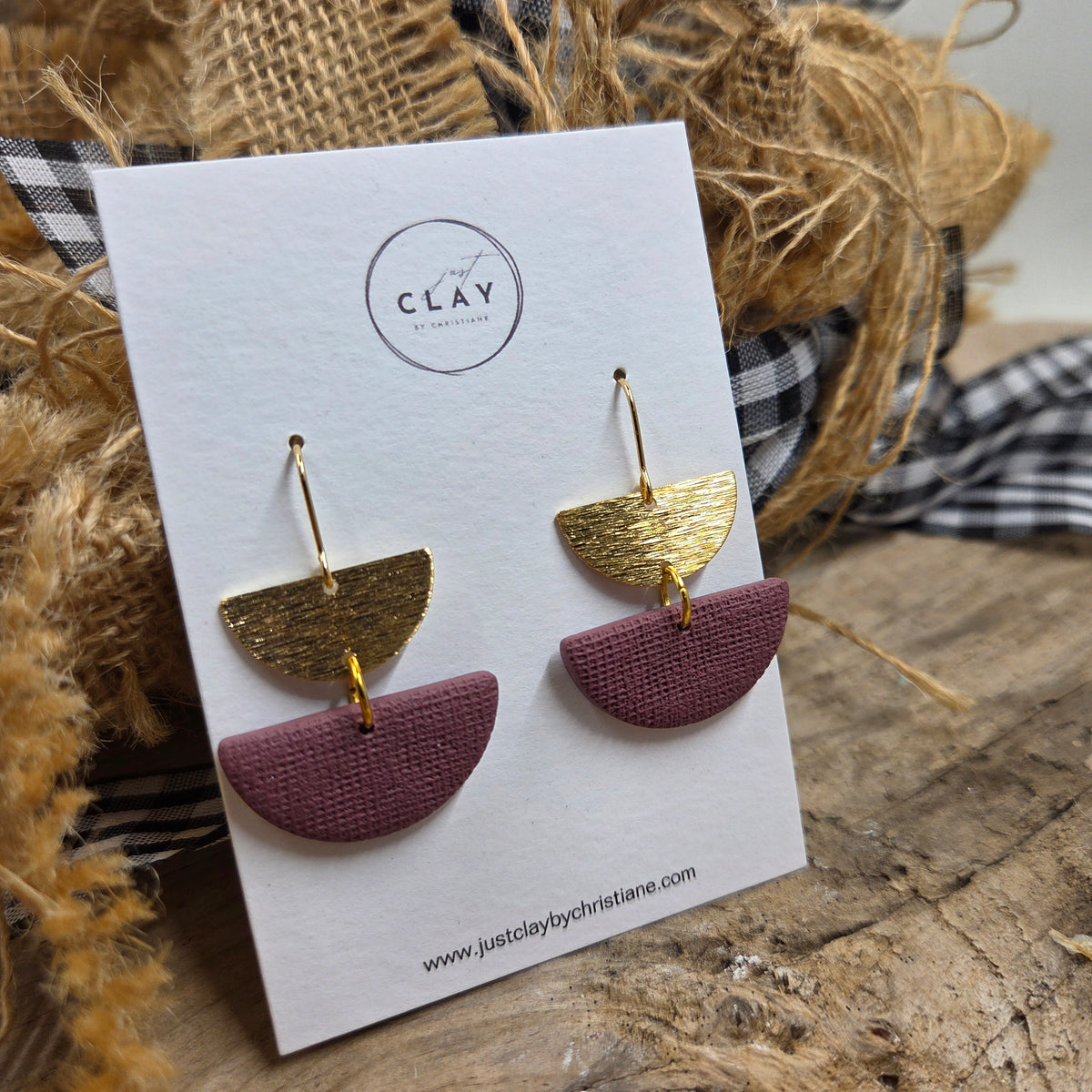 Tiered Dangles | gold accent, brown