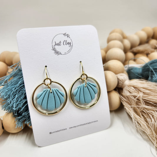 Shell Dangles | light blue or rose